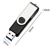 Clé USB haute capacité de 256 Go Hi-Speed 3.0 USB Corps en métal noir élégant et durable pour tablettes, PC, etc.