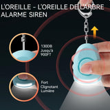 Alarme personnelle Lumière LED à volume élevé de 130 dB alarme porte-clés portable d'extérieur alarme chargement de type C bleu