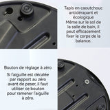 Balance mécanique 43 cm Matériau en caoutchouc antidérapant Capacité maximale de charge 160 kg Stable et durable Cadran extra large
