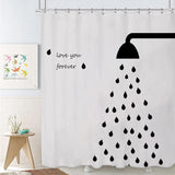 180CM*200C Rideau de douche de style simple, épais, imperméable à l'eau et à la moisissure, sans perforation, textile lavable
