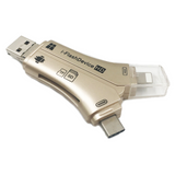 Lecteur de carte sd 4 en 1 USB linghting Type-c etc.4 interfaces transmission à grande vitesse compatible téléphone et ordinateur