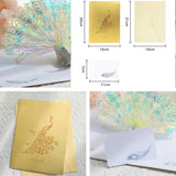 arte de voeux 20x15cm anniversaire carte de vœux tridimensionnelle rêve paon sculpture en papier action de grâce bénédiction