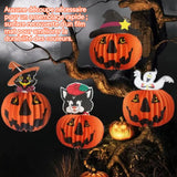 Décoration de fête 4pcs Halloween Lanterne en papier 3D Citrouille Chauve-souris Fantôme Décorations d'Halloween Accessoires de fête