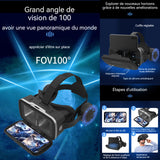 Casque VR G15E casque de réalité virtuelle avec des écouteurs lunettes de protection oculaire HD 3Dvr compatible téléphones mobiles