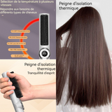 Brosse lissante pour cheveux 220v 5 niveaux réglage LCD utilisation humide sèche avec gants et épingles à cheveux peigne à lisser
