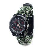 Bracelet de survie Cordon de parachute multifonctionnel Anti-vieillissement  Montre à silex  Adaptées aux sports de plein air