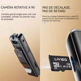 Noise reduction camera 64G HD 1080P caméra corporelle vision nocturne infrarouge rotative à 180 degrés stabilisation des mouvements