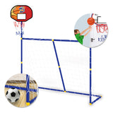 But de Foot support de basketball 2 en 1 sport pour enfants ensemble de jouets intérieur et extérieur 130 cm but ABS 158x45.5x130cm