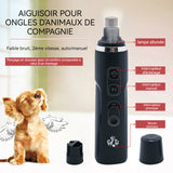 Lime à ongles chien 2 vitesses coupe-ongles électrique pour chien lime à ongles pour chat vernis à ongles pour animaux de compagnie