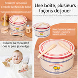 Instruments de musique 5 pcs Ensemble de batterie harmonica castagnettes instruments de musique sensoriels pour enfants Âge 3+
