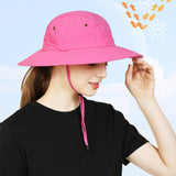 Chapeau de protection solaire vacances pêche en plein air unisexe chapeau de soleil à large bord anti-éclaboussures d'eau