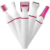 Epilateur sourcil 5 en 1  epilateur électrique rechargeable femme pour la sourcil bras  jambes  aisselles  maillot et plus encore