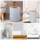 Accessoires de salle de bain 6 pièces un ensemble décoratif élégant et pratique Matériaux de haute qualité pratique durable gris