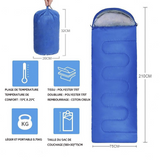 Sac de couchage 210x75cm sac de couchage adult chaud léger avec un sac de compression sleeping bag en plein air camping randonnée