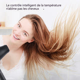 Sèche cheveux 2000W Contrôle de la température à 2 vitesses Moteur AC Contrôle intelligent de la température chaude et froide