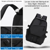 Sac à dos tendance et décontracté 45 cm Grande capacité Imperméable et résistant Plusieurs compartiments Port aéré et confortable