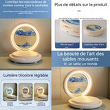 Veilleuse à sables mouvants avec fonction bluetooth et chargement par induction pliable rotatif lampe de chevet rechargeable