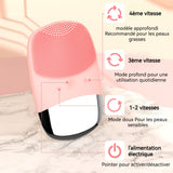 Brosse Nettoyante Visage Électrique Quatre vitesses Étanche IPX7 Tête de brosse à trois zones Portable Brosse nettoyante visage