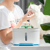 Abreuvoir pour animaux de compagnie  Électrique  Acier inoxydable  LED  Distributeur d'eau à recirculation  Cartouche filtrante