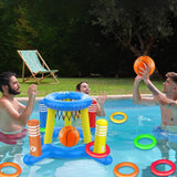 Panier de basket gonflable pvc épais et durable multifonctionnel basket-ball pour piscine panier de basket pour piscine jeu d'eau