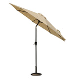 Parasol de jardin 2.7m parasol de jardin extérieur pare-soleil inclinable parapluie de jardin en demi-cercle pare-soleil extérieur