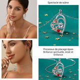 ollier coeur rose pour femme en cuivre avec zircon personnalisé bijoux pour femmes pour mère et épouse cadeaux pour femmes