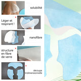 Patchs soin du visage Anti Nano collagène Design Doux et Respectueux de la Peau et Lavable pour Front Yeux Joues Bouche Poitrine