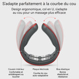 Masseur Cervical 15,8x13,3 cm 2,3W 6 modes de massage Réglage de l'intensité à 9 vitesses Massage multifonction convivial tout-corps