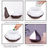 Humidificateur d'air 220ml diffuseur d'huiles essentielles ultrasonique avec 7 lumière LED de couleurs et minuterie humidificateur