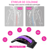 Masseur 4 vitesses réglables étirement de la taille 88 points de massage soulage les maux de dos corrige la posture assise violet