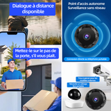 Camera surveillance 1080P résolution 2 millions pixels caméra surveillance double lumière polychrome haute définition écran noir