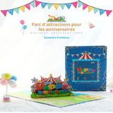 arte de voeux 20x15cm sculpture en papier tridimensionnelle carte de vœux d'anniversaire thème du parc d'attractions carte postale