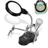 Maintenance entraînement auxiliaire lumière LED loupe entretien de la carte de circuit imprimé soudure soudure support fixe