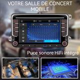 Caméra de recul 7 pouces 2+64 Go USB autoradio bluetooth 5,1 autoradio double din compatible avec carplay sans fil et radio AM/FM