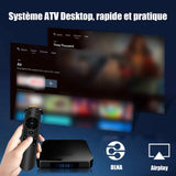 TV Box 4K lecteur multimédia 2GO RAM 16GO ROM transformer votre TV en smart TV HD multimedia interface HDMI mémoire flash noir