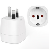 Prise 2PCS 16A 250V européenne vers internationale tout cuivre de qualité ignifuge et ignifuge puissance admissible 2500W blanc