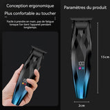 Tondeuse cheveux professionnelle electrique avec affichage numérique ensemble tondeuse à cheveux avec 6 accessoires rechargeable