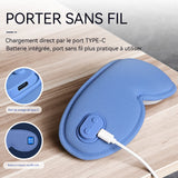 Masque pour les yeux 3D en mousse à mémoire avec compresse chaude et massage rechargeable réglable massage des yeux se détendre