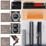 Brosse lissante pour cheveux 220v LCD 5 niveaux réglage utilisation humide sèche avec gants et épingles à cheveux peigne à lisser