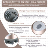 Masseur de tête 4 têtes de massage avec 3 vitesses masseur de tête masseur multifonction rechargeable à pétrissage et vibration