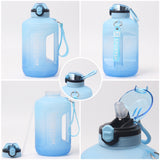 Bouteille d'eau de grande capacité 2,3 l, portable, transparente, pour camping en plein air, fitness, grande tasse d'eau