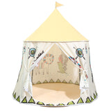 Tipi enfant 116x123cm maison de jeu de conte de fées pour le salon tente pour enfant Rangement et transport pratiques tapis d'éveil