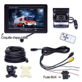 Caméra de recul Filaire 7 Pouces IP67 18 led infrarouges nocturne moniteur LCD écran tactile caméra de recul sans fil GPS voiture
