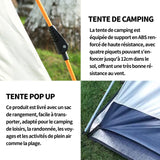 Tente 220x200x145cm tente de camping 4 personnes tente entièrement automatique avec couvercle pour camping randonnée alpinisme