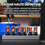 Réveil numérique 20x7x7cm 5v contrôle sans fil de la lumière ambiante écran couleur IPS tube lumineux proposé horloge numérique