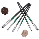 Art Wooden Oil Paintbrush Set Student Art Painting Watercolour Brushes 6pcs Nylon Hair Watercolour Brushes Set