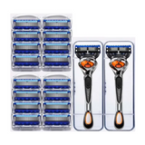 Rasoir pour homme lames de rasoir à 5 couches lames de rasoir et support 16 pièces lames de rasoir pour hommes rasoirs coupe-chou