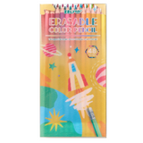 Crayons de couleur 48 pcs ensemble de mines colorées avec pointe gomme et noyau de plomb 3mm d'épaisseur pour peinture des enfants