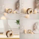 Bougeoir en Bois, bougeoir photophore en Forme de cœur Creux candélabres support de Bougie votive de Bureau pour Salle à Manger