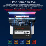 Disque Dur Interne INN® 256Go 2,5 SSD SATA III pouces vitesse de transmission 450M/s convient aux ordinateurs de bureau et portables